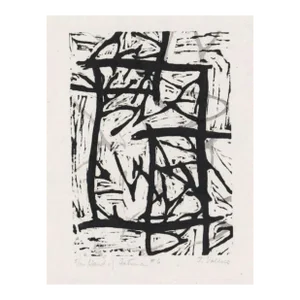 1990s Hand of Fatima Linocut by Valisco
