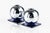 Art Deco Chrome and Cobalt Blue Candleholders by Walter Von Nessen for Chase, 1930s For Sale In Detroit - Image 6 of 14