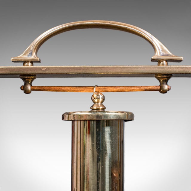 Brass Antique Veranda Supper Bell, Brass, Oak, Afternoon Tea Gong, Edwardian, c.1910 For Sale - Image 8 of 12
