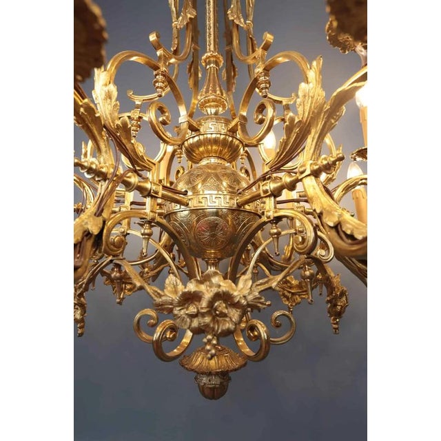 Antique 24-Light Castle Chandelier For Sale - Image 6 of 11