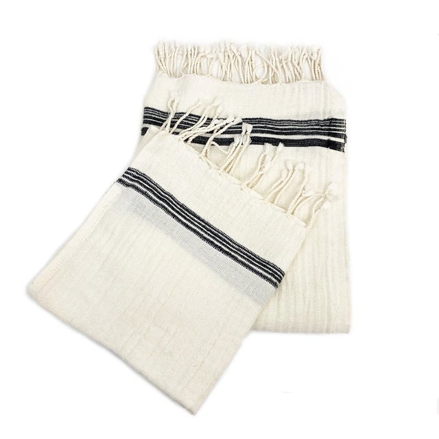 Turkish Oyster Linen Towel For Sale - Image 4 of 5