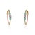 VRJewels 2.39ct Emerald Pink Sapphire & Diamond Snap Back Hoops in 18k Gold- 2 Pieces For Sale - Image 4 of 17