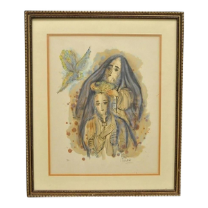 Reuven Rubin Story of David 1971 Signed & Numbered Lithograph Print Judaica Art