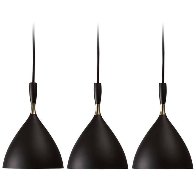 Birger Dahl Birger Dahl Brass & Metal Scandinavian Modern Pendant Light For Sale - Image 4 of 6