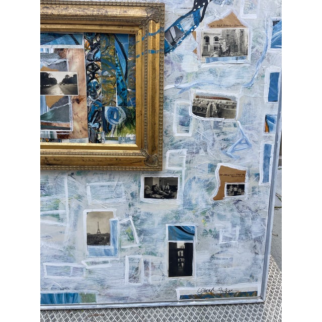 Paint “I Want to Take You on a Ride” Large Original Mixed-Media Collage by Nantucket Artist Cheryl Fudge For Sale - Image 7 of 12
