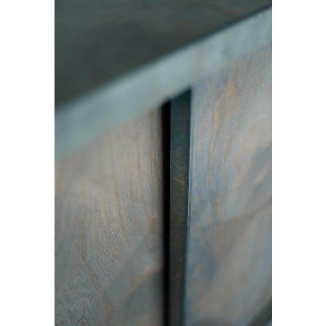 Mid-Century Modern Italian Turquoise Streamline Wood Sideboard, 1960s For Sale - Image 13 of 18