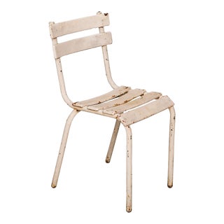 Vintage French Metal Chair For Sale