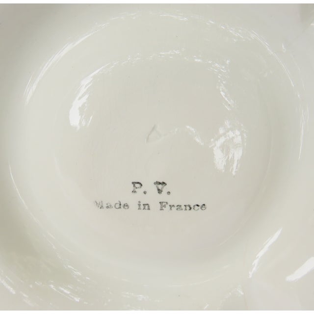 French Faience / Majolica Sunflower Artichoke Plates, S/4 For Sale - Image 4 of 5