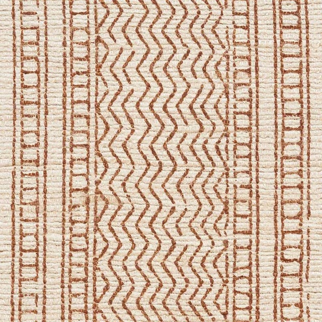 Block-printed by hand on natural raw silk, Mohave is the ultimate artisanal fabric, with irregular jags where the stamps...