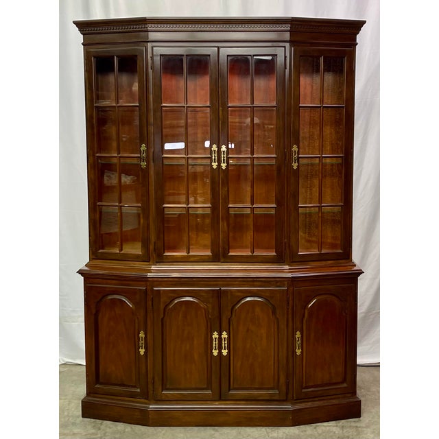 Vintage Drexel Heritage Solid Cherry American Classical China Display