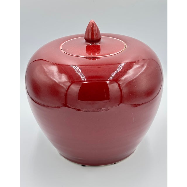 Discover the timeless elegance of this stunning vintage Chinese porcelain ginger jar. Adorned with a magnificent Sand de...