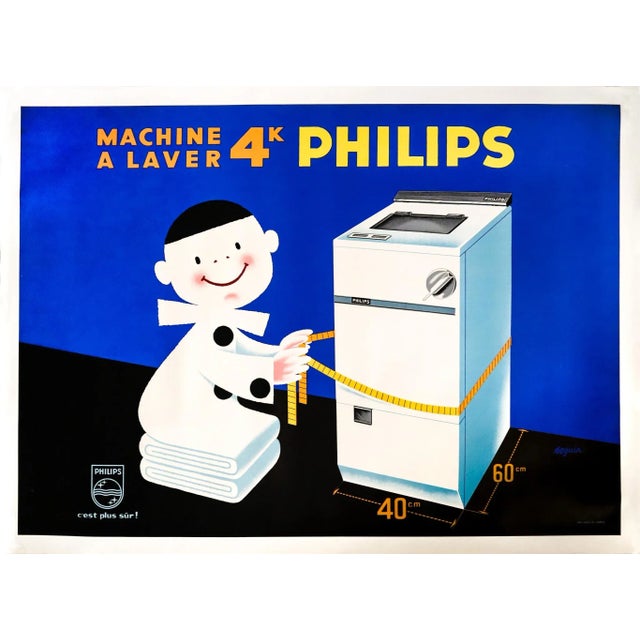 Date: 1960s Size: 46 x 63 inches About The Poster: A wonderful celebration of 1960's design, this poster for a Phillips...