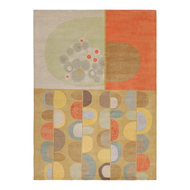 Rug & Kilim X Jenn Ski Mid-Century Modern Style Rug With Geometric Patterns For Sale