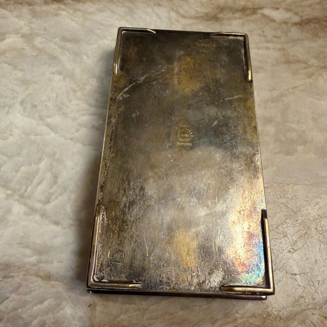 Emplumado Azteca Safe Keep Box Los Castillo Silver-Plated Mid-Century Mod For Sale - Image 16 of 17