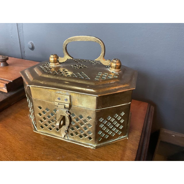 Antique Brass Large Cricket Box For Sale - Image 9 of 18