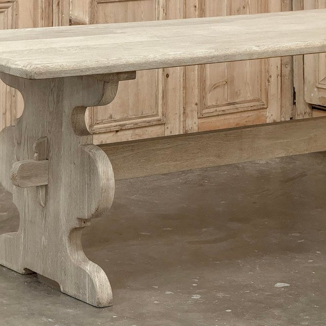 Rustic Country French Solid Stripped Oak Dining Table For Sale - Image 14 of 18