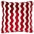 Modern Schumacher x Miles Redd The Wave 22" Pillow in Red For Sale - Image 3 of 3
