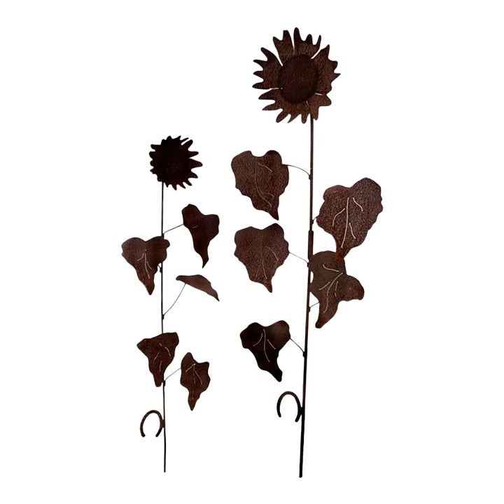 Pair of Vintage Ornamental Garden Stakes | Chairish