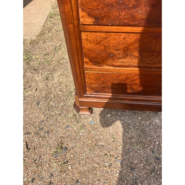 Coffee French 19th Century Louis Philippe Solid Walnut Chest of Drawers / Commode For Sale - Image 8 of 12