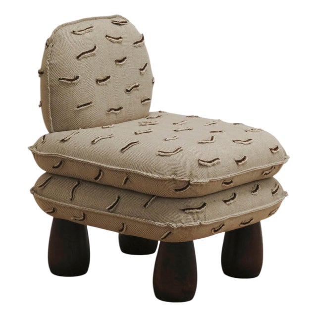 Elephant Chair in Stained Ash Wood and Upholstery by Szymon Keller For Sale