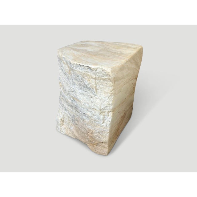 Andrianna Shamaris Onyx Sculptural Side Table For Sale - Image 16 of 18