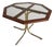 Mid-Century Modern Italian Dining Table in Smoked Glass and Teak For Sale