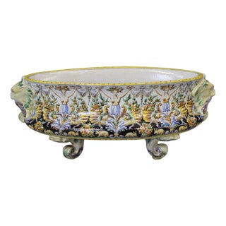 Blois Earthenware Planter by J. Tortat For Sale