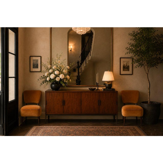 Pair of Brazilian Modern Lounge Armchairs in Imbuia Wood & Camel Mohair Velvet by Cimo, Brazil, 1950s For Sale - Image 16 of 16
