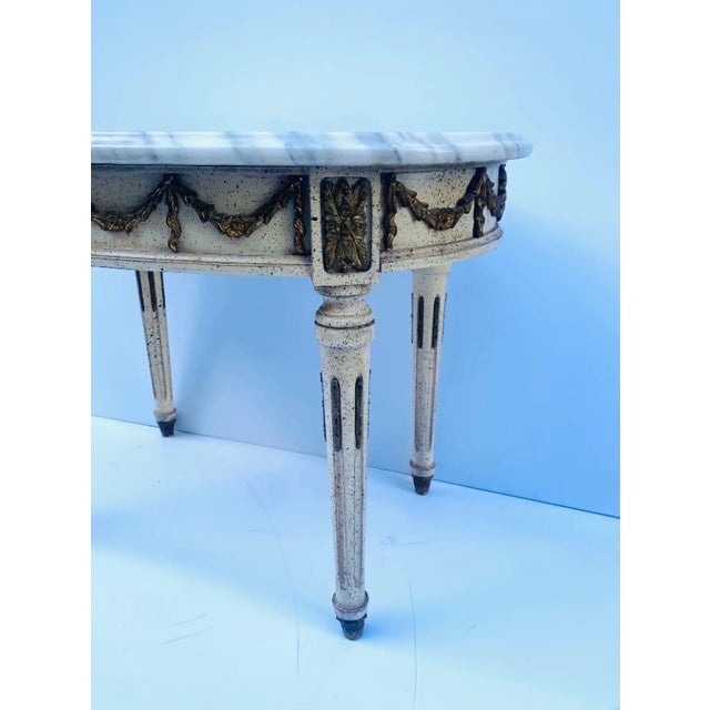 Mid 20th Century Italian Marble Cocktail Table, Neoclassical Style, Circa Mid-20th Century, Italy For Sale - Image 5 of 8