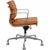 Charles Eames EA-217 office chair with softpad and chrome armrests and base. The chair has been reupholstered in cognac...