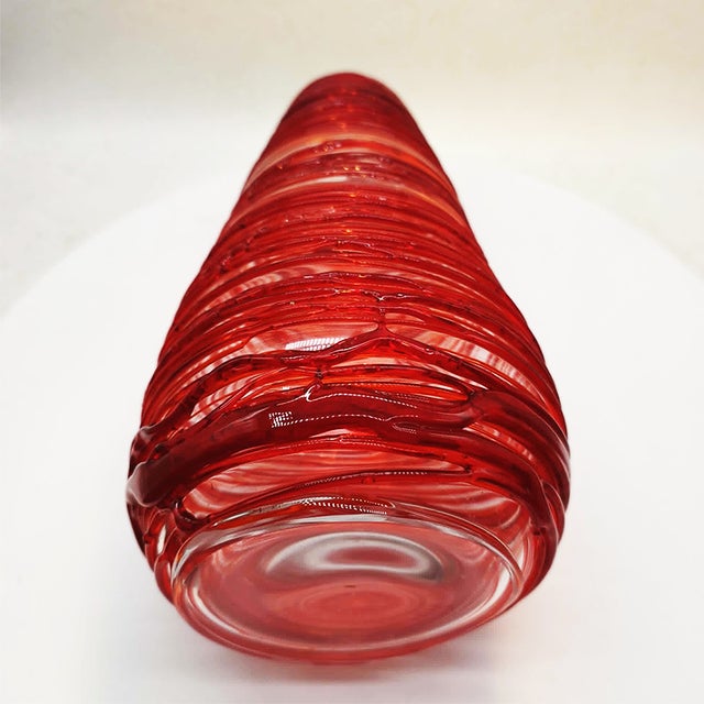Mid-Century Handmade Murano Glass Vase by Sergio Costantini, Italy, 1970s For Sale - Image 10 of 12