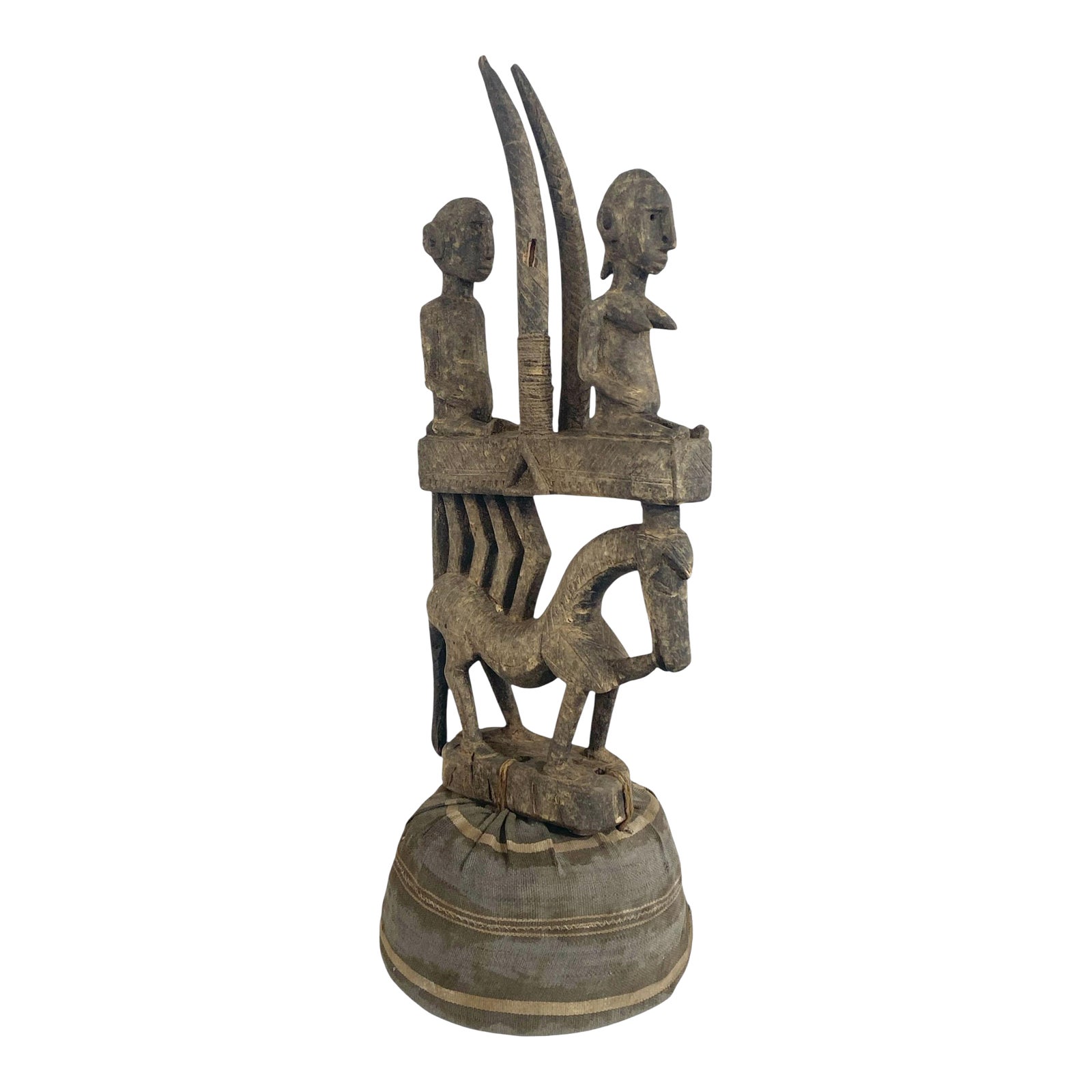 Old and Rare Bambara Chiwara Wood Sculpture Headdress 23