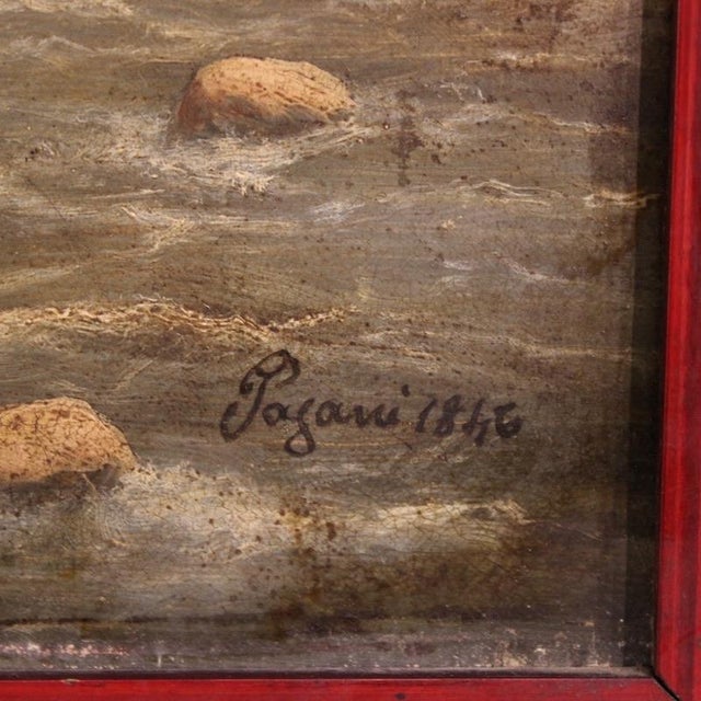 Mid 19th Century Italian Artist, Landscape, 1846, Oil on Canvas For Sale - Image 5 of 17