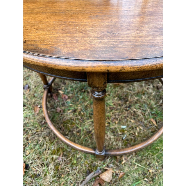 English Large Oak Side Table by Minton Spidell For Sale - Image 3 of 6