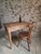 Vintage French Oak Desk and Bistro Chair in Beech, 1930, Set of 2 For Sale - Image 10 of 18