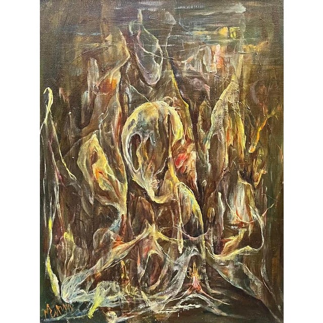 Vivaldo Martini, Abstract Composition No. 5, Oil on Canvas For Sale - Image 12 of 12