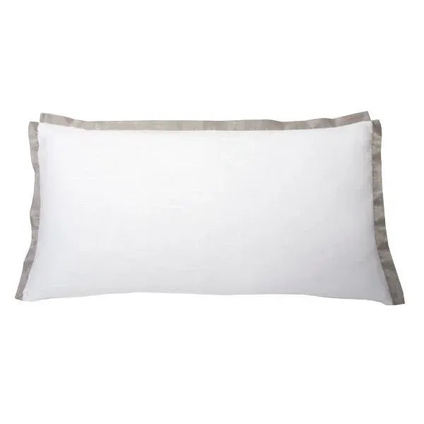 Remy King Sham, Optic White & Sterling For Sale - Image 4 of 4