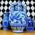 Grand Chinoiserie Tulipière Blue & White Porcelain Vase Multi-Spout, 15" For Sale - Image 12 of 14