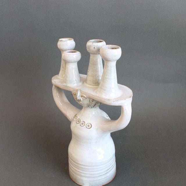 Sculptural Ceramic Pottery Porter Candleholder by Jacques Pouchain for Atelier Dieulefit, 1960s-1970s For Sale - Image 11 of 18