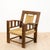 1940s Neo-Basque Carved Armchairs in Straw and Oak, 1940s, Set of 3 For Sale - Image 5 of 18