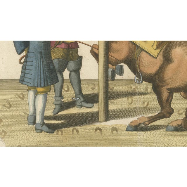 William Cavendish, Dressage Horse Training, Newcastle Riding School, 1700s, Engraving For Sale - Image 5 of 12