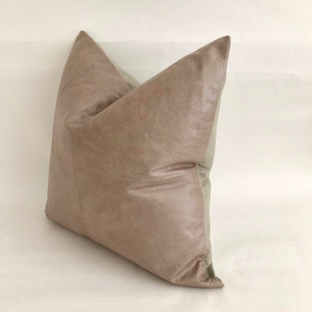 Taupe Leather Pillow 24 X 24 Chairish