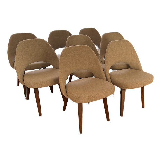 Set of 8 Saarinen Armless Executive Chairs for Knoll For Sale