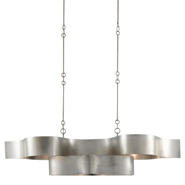 Grand Lotus Chandelier Currey & Company Oval For Sale