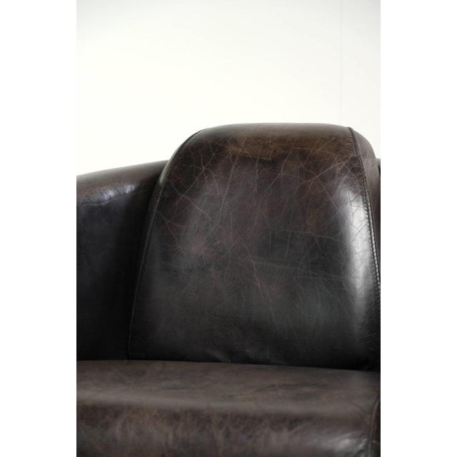 Aviator Club Chair in Grained Cowhide Leather For Sale - Image 11 of 14