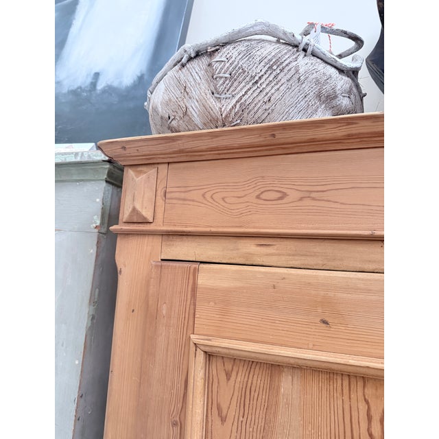 English 19th Century English Pine Armoire For Sale - Image 3 of 14