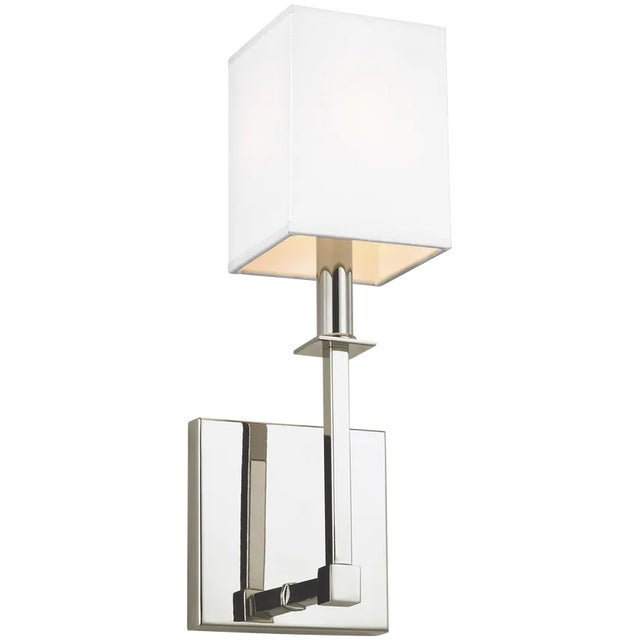 Transitional Sean Lavin By Visual Comfort Studio Quinn 1-Light Sconce in Polished Nickel For Sale - Image 3 of 3