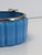 Faceted Turquoise Opaline Glass Ashtray with Gilt Brass Rim, Italy, 1950s For Sale - Image 9 of 10