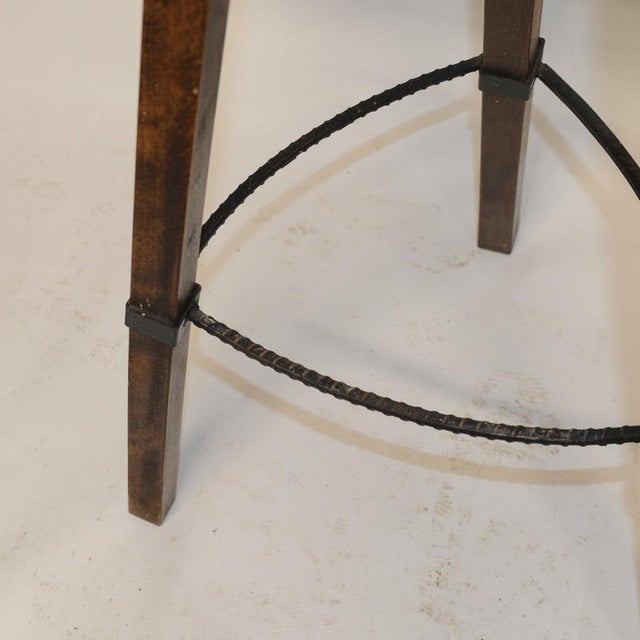 Brutalist Marbella Style Beech Bar Stools attributed to Viriato Gomez for Toledo, 1970s, Set of 4 For Sale - Image 15 of 18