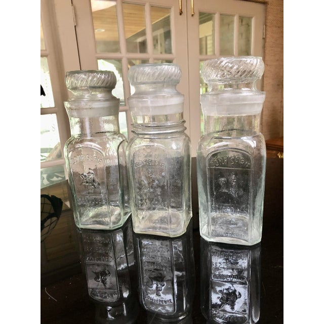 Belgian Glass Embossed Confectionary Jar For Sale - Image 9 of 13